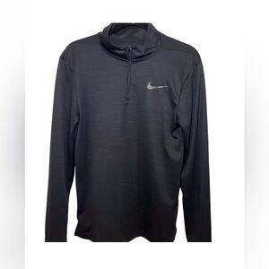 Nike Dri Fit Black Long Sleeve Zip up Activewear Shirt Size: Small
